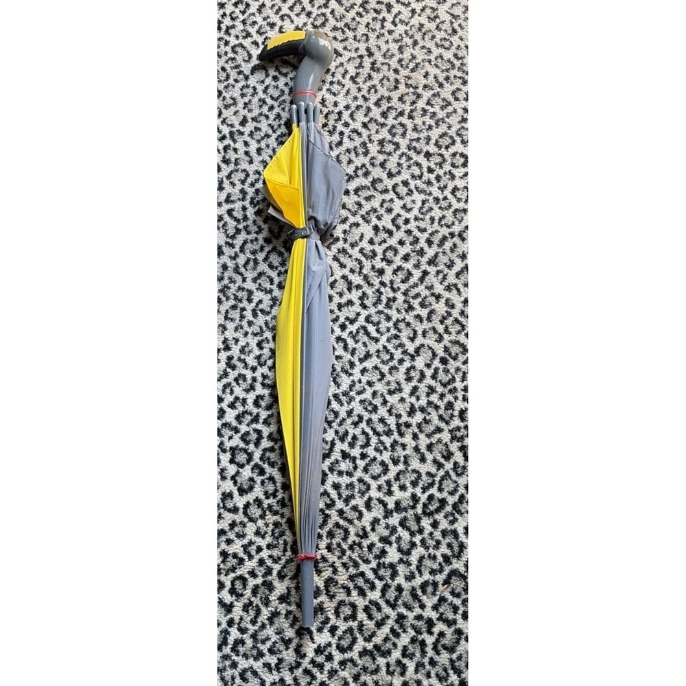 Vintage ARAMIS Grey Yellow Toucan "Rainbird" Umbrella Cane 1980s Novelty
